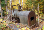 Abandoned Steam Engine Hoist, 2010: Island Mine, Isle Royale National Park.