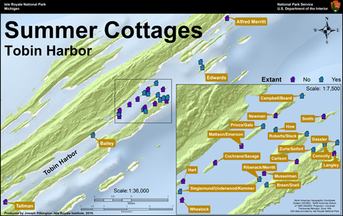 Tobin Harbor Summer Cottages, Isle Royale Institute, 2015.