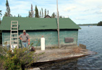 Barnum's Small Boathouse (#349), 2015: Barnum Island Survey, Isle Royale National Park.