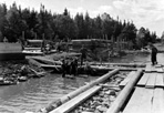 Construction of Docks and Storehouse on Mott Island by CCC, August 1938: [NVIC: 30-133], ISRO Archives.
