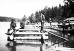 CCC Boys Working on Main Dock at Mott Island, ca. 1938: [NVIC: 30-206], ISRO Archives.