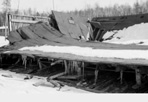 Collapsed CCC Barracks, Camp Siskiwit, March 27, 1939: L.J. Baranowski, [NVIC: 30-185], ISRO Archives.