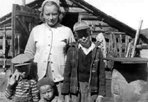 Isabel Bangsund with sons John, James, and Robert Atkins, ca. 1940: John W. Bangsund Collection, Isle Royale National Park.