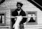 William Bangsund with 49lb. Lake Trout, ca. 1940: John W. Bangsund Collection, Isle Royale National Park.