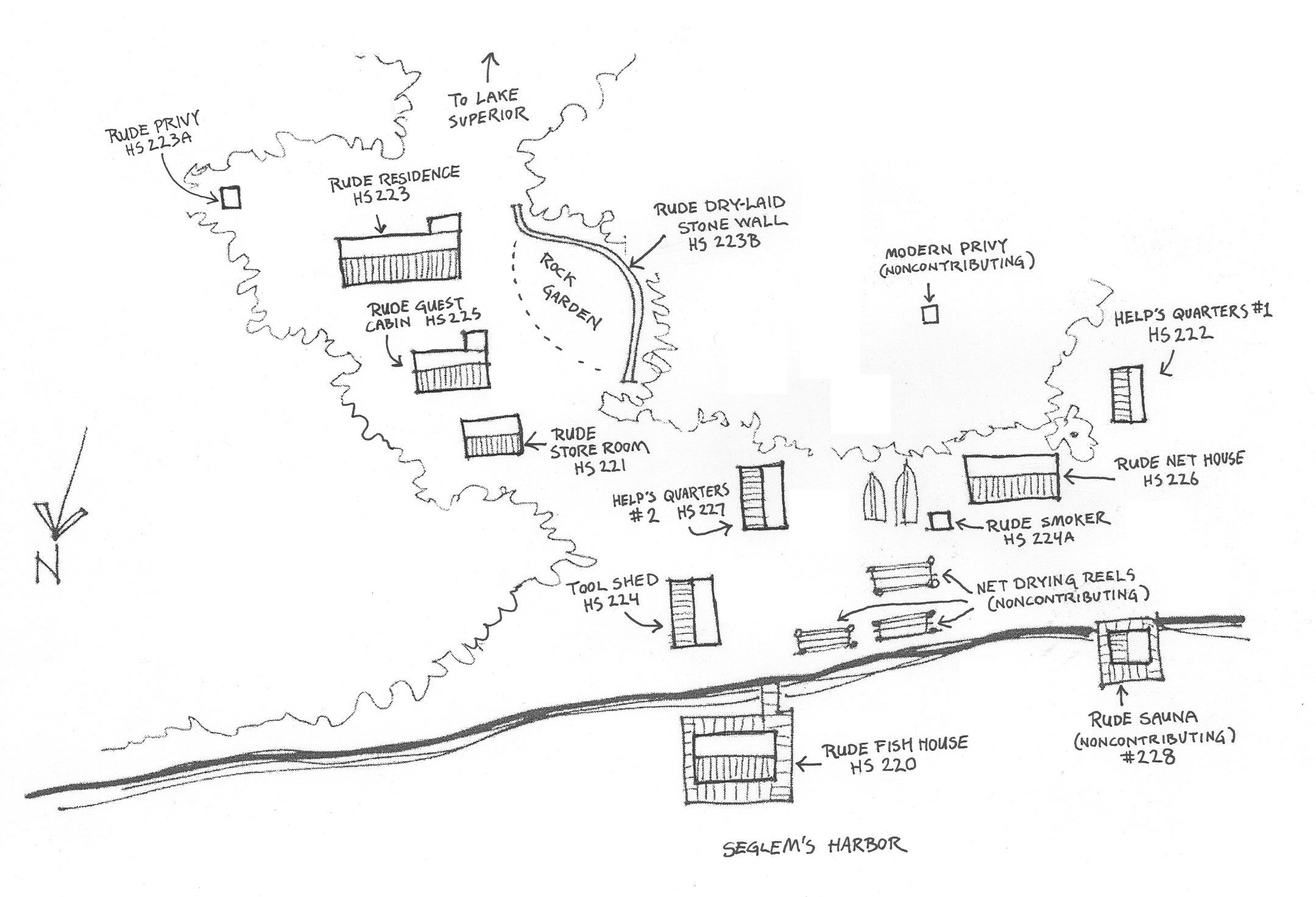 Rude Fishery Site Map