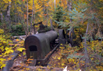 Abandoned Steam Engine Hoist, 2012: Island Mine, Isle Royale National Park.