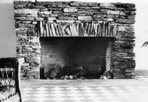 Guest House Fireplace, ca. 1920: Farmer Collection, ISRO Archives.
