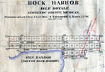 Rock Harbor Plat, June 20, 1908: Nichols Survey, Acquired Farmer Family Material, Isle Royale National Park.