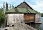 Barnum's Large Boathouse (#348), 2015: Barnum Island Survey, Isle Royale National Park.
